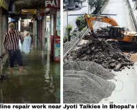 Bhopal's MP Nagar Sewage Repair Work Floods Market, Chokes Traffic — Traders Furious, Commuters Stuck