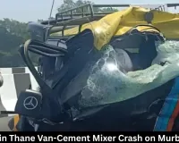 11 Dead in Thane Van-Cement Mixer Crash on Murbad Road