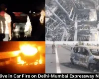 5 Burnt Alive in Car Fire on Delhi-Mumbai Expressway Near Alwar