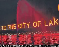  Bhopal Events April 9-30 2026: Full List of Comedy Shows, Workshops & Family Fun 