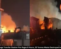 Bhopal Garbage Transfer Station Fire Rages 8 Hours, 25 Tonnes Waste Destroyed in Anna Nagar