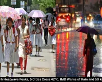 Chhattisgarh Heatwave Peaks, 5 Cities Cross 42°C, IMD Warns of Rain and 50 kmph Winds