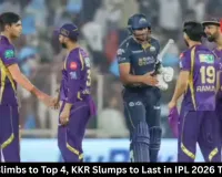GT Climbs to Top 4, KKR Slumps to Last in IPL 2026 Table