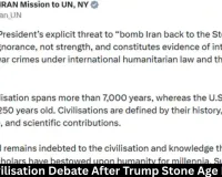Iran Civilisation Debate After Trump Stone Age Remark