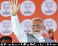  Modi Holds Final Assam Rallies Before April 9 Assembly Polls