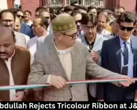 Omar Abdullah Rejects Tricolour Ribbon at J&K Expo 