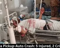 Rewa Pickup-Auto Crash: 5 Injured, 2 Critical