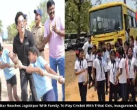 Sachin Tendulkar Reaches Jagdalpur With Family, To Play Cricket With Tribal Kids, Inaugurates Sports Ground