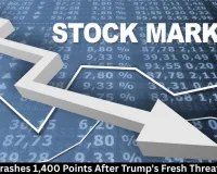 Sensex Crashes 1,400 Points After Trump's Fresh Threats to Iran