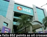 Sensex falls 852 points as oil crosses $100