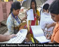 SIR Voter List Revision Removes 6.08 Crore Names Across States