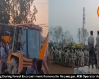 Stone Pelting During Forest Encroachment Removal in Nepanagar, JCB Operator Among 4 Hurt