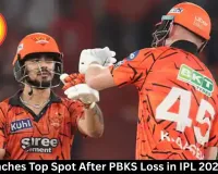SRH Clinches Top Spot After PBKS Loss in IPL 2026 Match