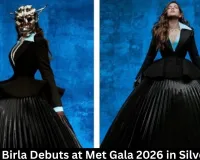 Ananya Birla Debuts at Met Gala 2026 in Silver Mask