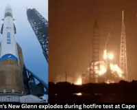 Blue Origin New Glenn explodes during hotfire test at Cape Canaveral
