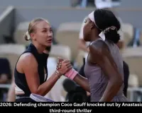 French Open 2026: Defending Champion Coco Gauff Knocked Out