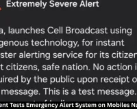 Government Tests Emergency Alert System on Mobiles Nationwide