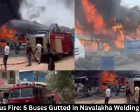 Indore Bus Fire: 5 Buses Gutted in Navalakha Welding Incident