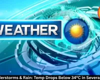 MP Thunderstorms & Rain: Temp Drops Below 34°C in Several Districts