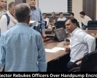 Rewa Collector Rebukes Officers Over Handpump Encroachment