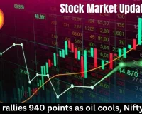 Sensex rallies 940 points as oil cools, Nifty up 1%