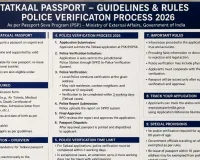  Tatkaal Passport rules and police verification guide 2026