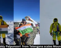 Tulasi Reddy Palpunoori  from Telengana scales Mount Everest