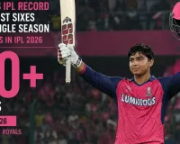 Vaibhav Suryavanshi breaks IPL sixes record in IPL 2026