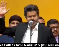 Vijay Takes Oath as Tamil Nadu CM Signs Free Power Order