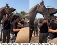 Akshay Kumar Pranks Rajpal Yadav With Horse on ‘Welcome To The Jungle’ Set, BTS Clip Goes Viral