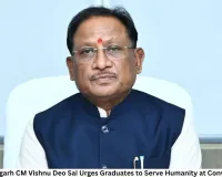 Chhattisgarh CM Vishnu Deo Sai Urges Graduates to Serve Humanity at Convocation