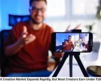 India’s Content Creation Market Expands Rapidly, But Most Creators Earn Under ₹18,000 a Month
