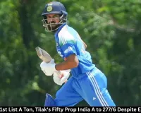 IND A vs SL A: Gaikwad Ton, Tilak Fifty Prop India to 277/6