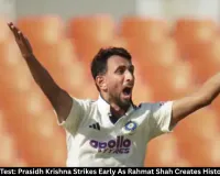 IND vs AFG Test Day 3: Prasidh Strikes, Rahmat Shah Hits Fifty