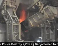  Jagdalpur Police Destroy 2,235 Kg Ganja Worth Rs 2 Crore