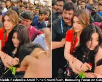 Kriti Sanon Protects Rashmika During Pune Crowd Rush