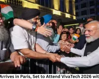 PM Modi Arrives in Paris, Set to Attend VivaTech 2026 with Macron