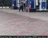 Rewa Petrol Pump: Live Wire Falls, Near-Miss Tragedy Averted