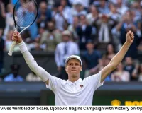 Sinner Survives Wimbledon Scare, Djokovic Begins Campaign with Victory on Opening Day