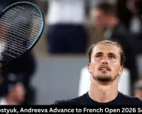 French Open 2026 Semi-finals: Zverev, Kostyuk, Andreeva Advance