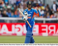 Abhishek Sharma Becomes Fastest to 100 T20I Sixes as Rain Washes Out India-England Opener