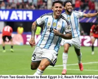 Argentina Rally From Two Goals Down to Beat Egypt 3-2, Reach FIFA World Cup Quarter-Finals