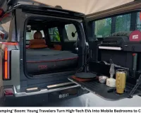 China's 'Car-Camping' Boom: Young Travelers Turn High-Tech EVs Into Mobile Bedrooms to Cut Hotel Costs
