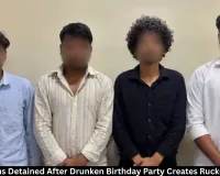 Rewa Birthday Party Turns Chaotic; Four Youths Detained for Drunken Public Disturbance
