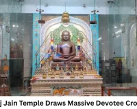 Heavy Devotee Footfall at Habibganj Jain Temple Prompts Traffic Diversions During Chaturmas Celebrations