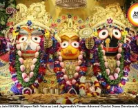 Hundreds Join ISKCON Bilaspur Rath Yatra as Lord Jagannath’s Flower-Adorned Chariot Draws Devotees Across City