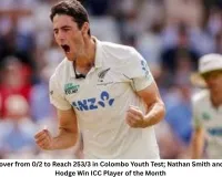 India U-19 Recover from 0/2 to Reach 253/3 in Colombo Youth Test; Nathan Smith and Danni Wyatt-Hodge Win ICC Player of the Month