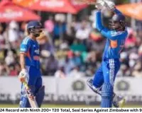 India Equal 2024 Record with Ninth 200+ T20 Total, Seal Series Against Zimbabwe with 90-Run Victory