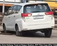 Innova Car on Raipur Railway Track: RPF Files Case After Video Viral