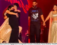 Jasmine Sandlas Confirms Engagement During Delhi Concert, Introduces Fiancé Shekhar Chaudhary on Stage